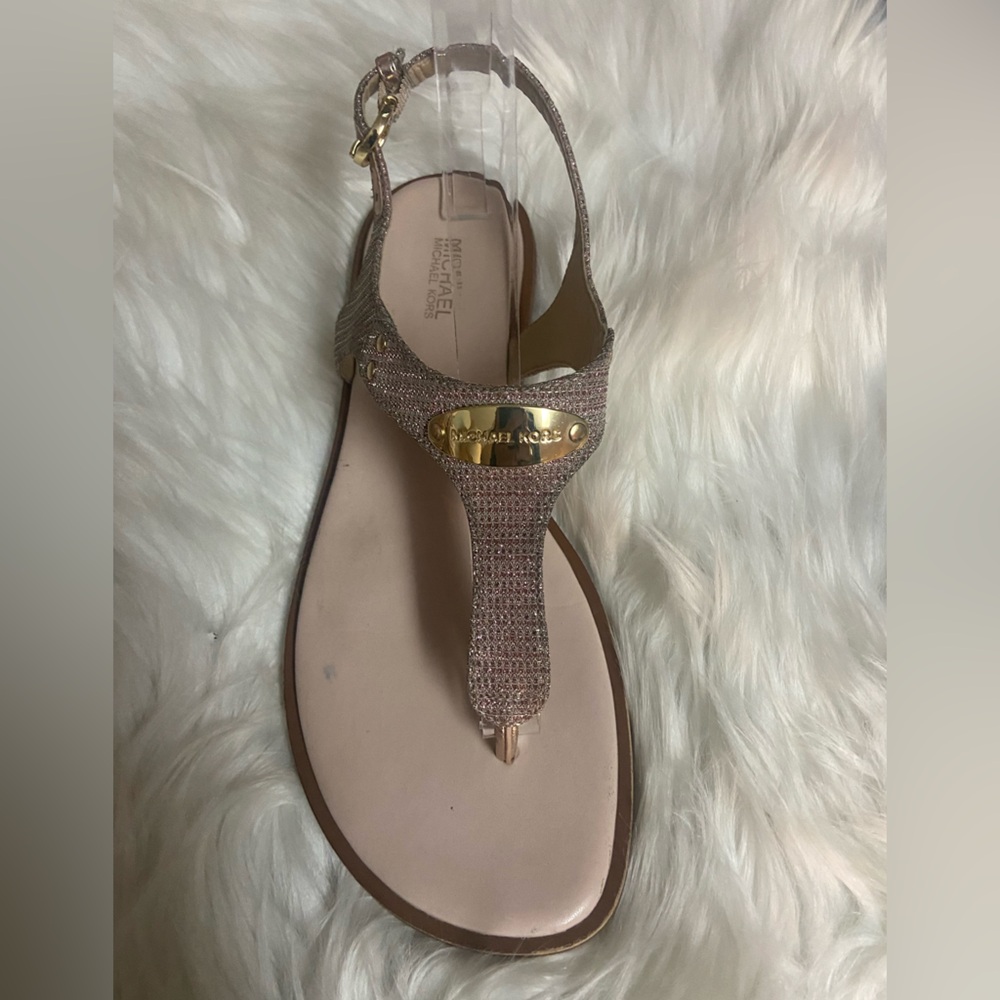 Michael Kors Gold Sparkle Sandals - Picture 8 of 9